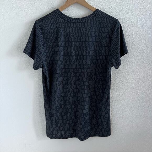 Under Armour Heatgear Loose Graphic Spellout V Neck Top Large - Picture 2 of 5